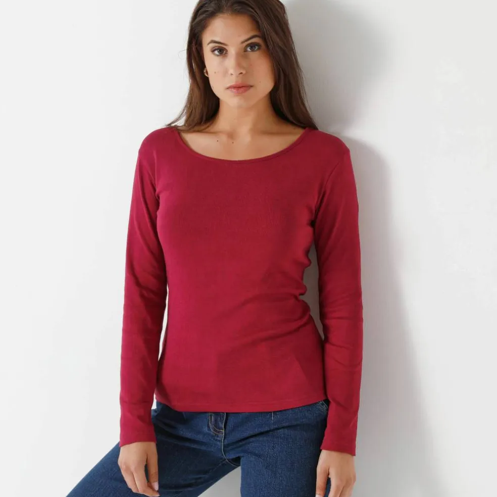 T-shirt manches longues, jersey en coton biologique(**)