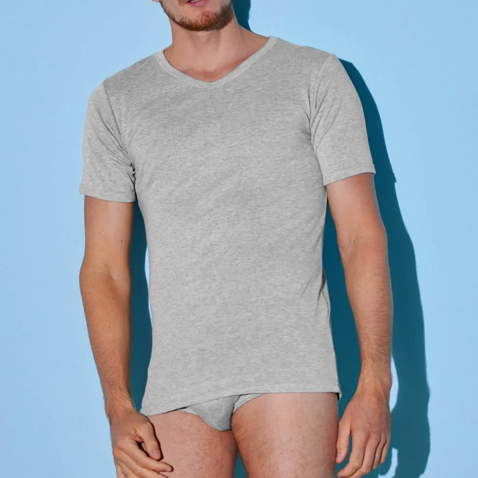 T-shirt sous-vêtement homme col V - lot de 3