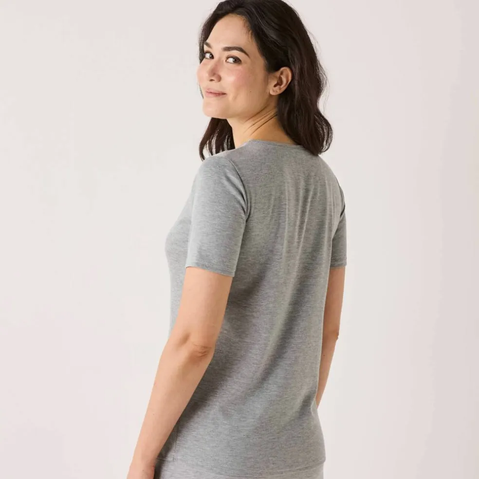 T-shirt thermique col rond - manches courtes