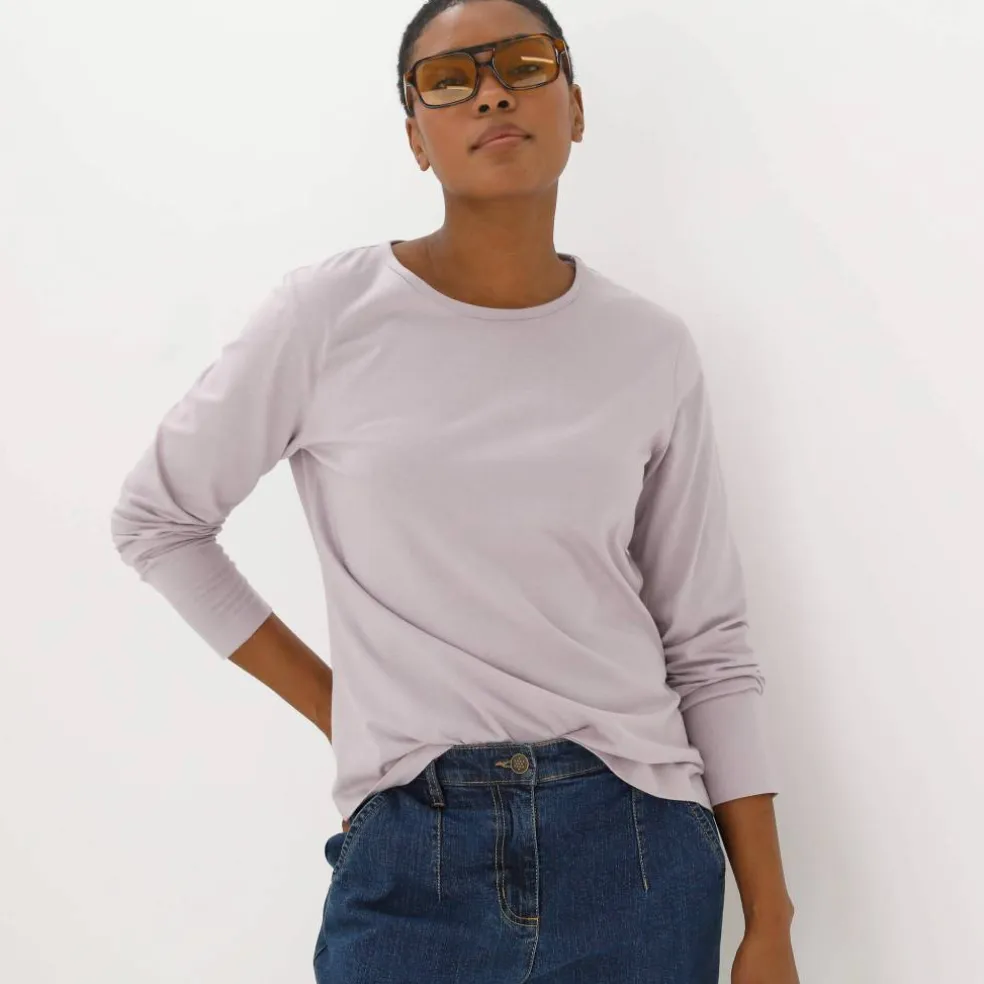 T-shirt uni manches longues