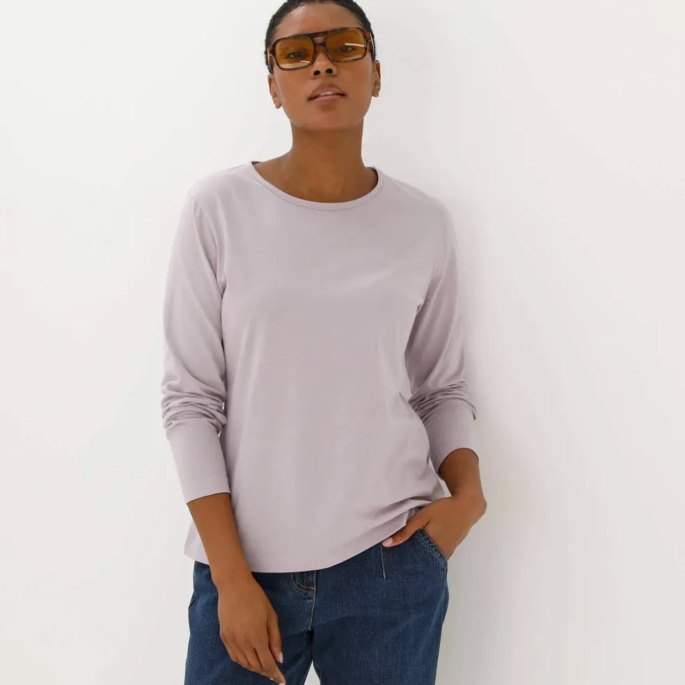 T-shirt uni manches longues