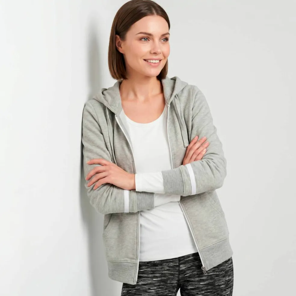 Veste bicolore zippée molleton gratté