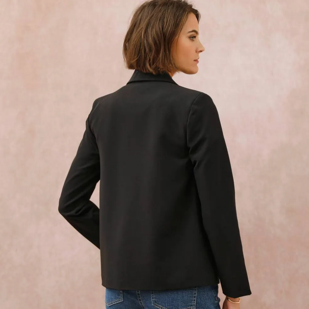 Veste blazer, boutonnage croisé