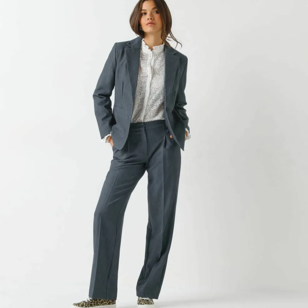 Veste blazer fluide, manches longues