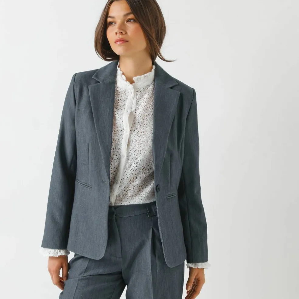 Veste blazer fluide, manches longues