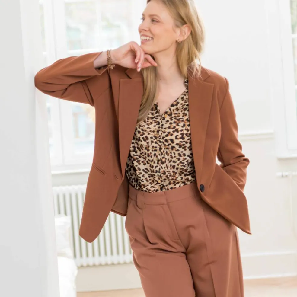 Veste blazer fluide, manches longues