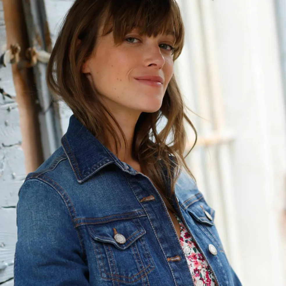 Veste boutonnée en jean