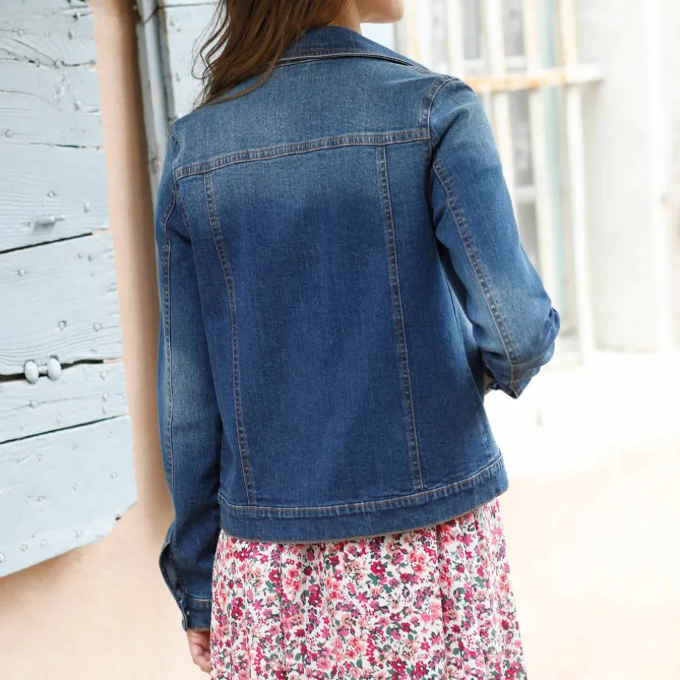 Veste boutonnée en jean