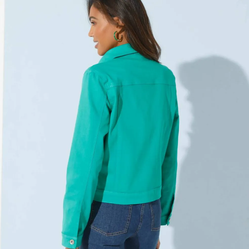 Veste boutonnée plis fantaisie