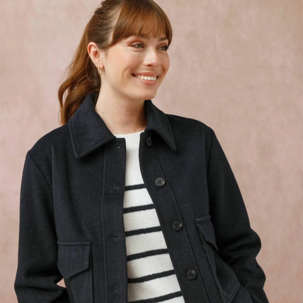 Veste courte en drap de laine