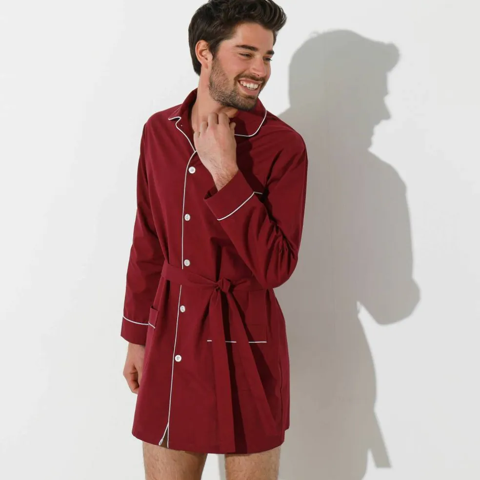 Veste de pyjama popeline boutonnée