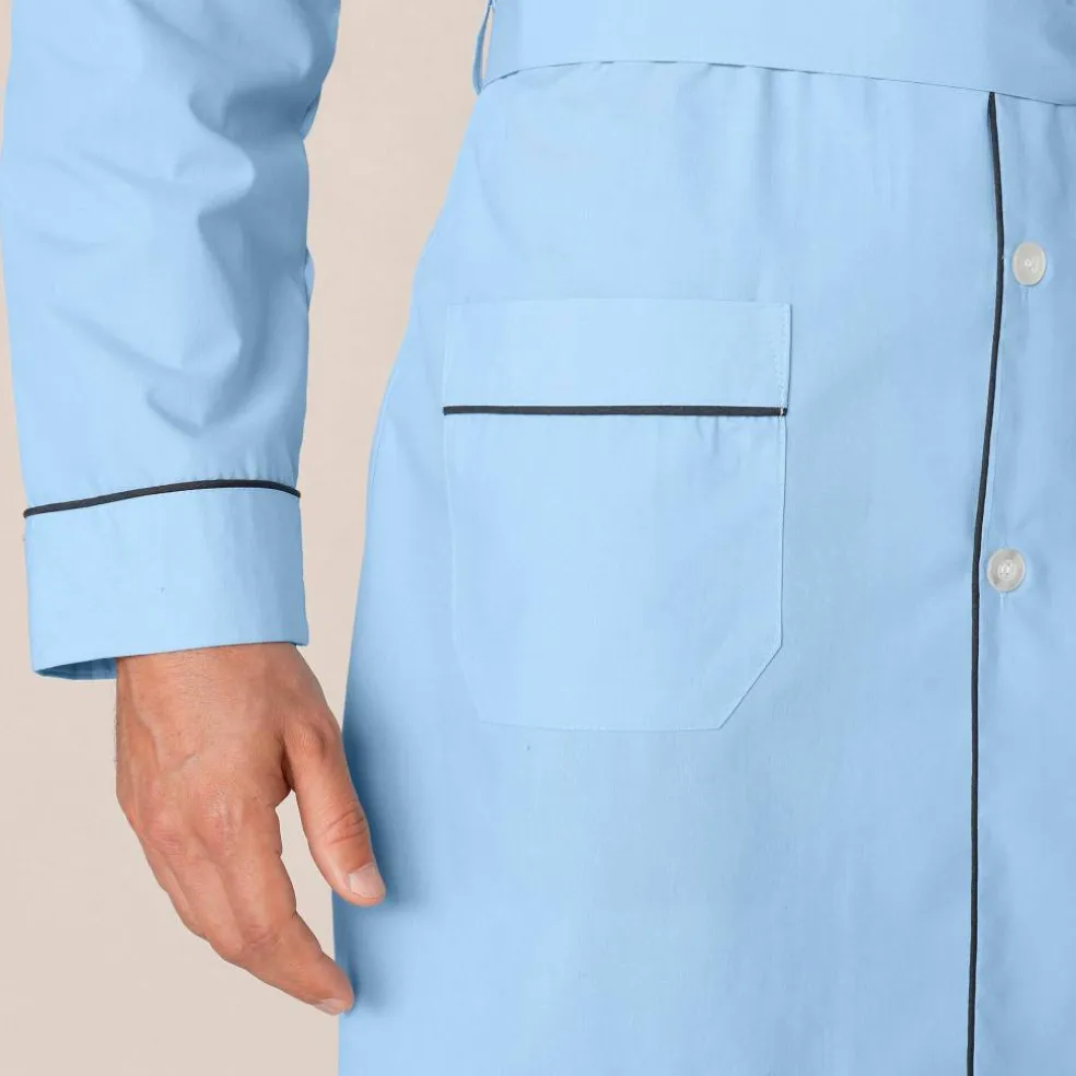 Veste de pyjama popeline boutonnée