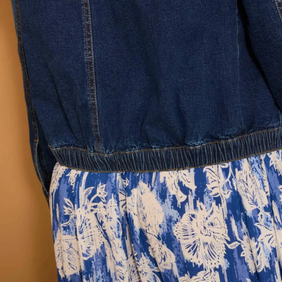 Veste en jean, col montant