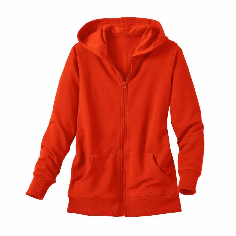 Veste zippée à capuche, molleton gratté