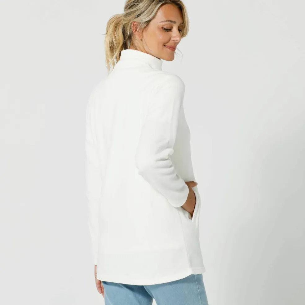 Veste zippée maille polaire, manches longues