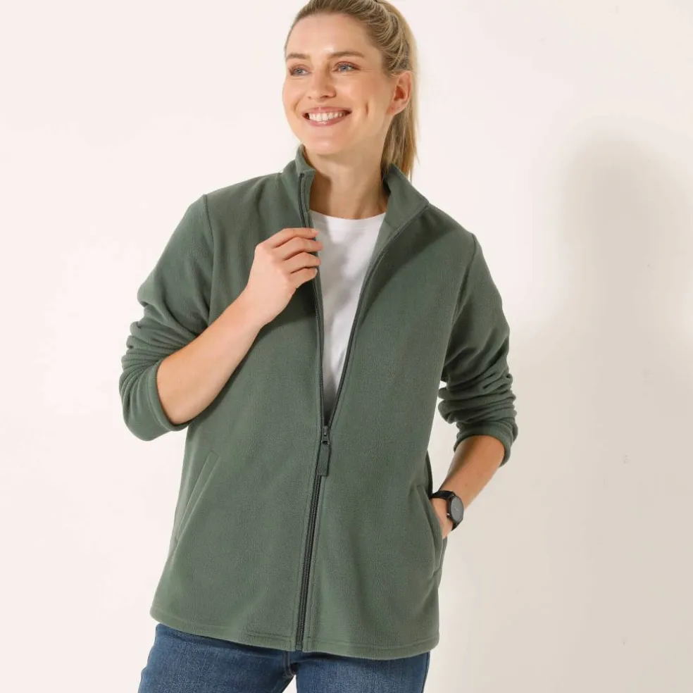 Veste zippée maille polaire, manches longues