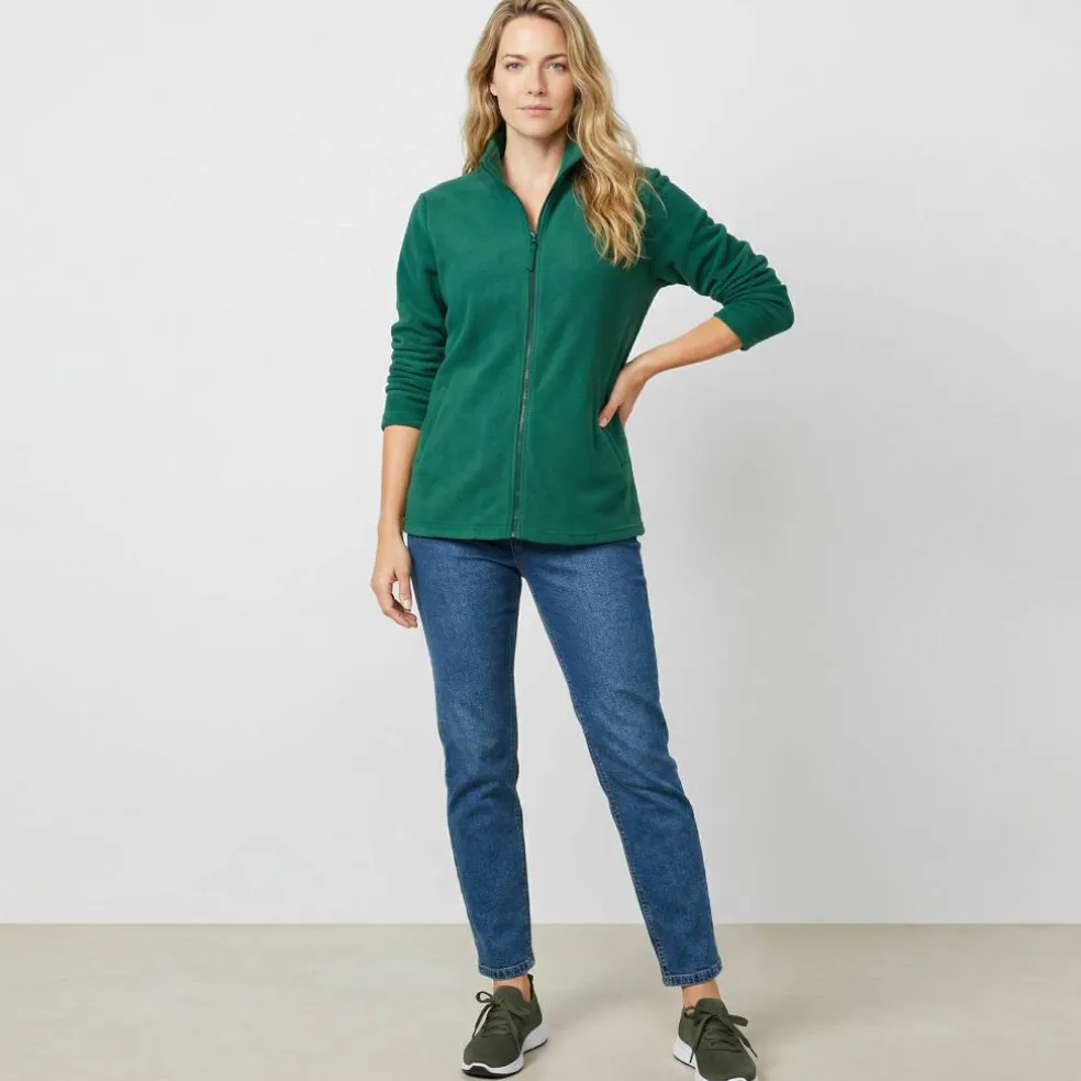 Veste zippée maille polaire, manches longues